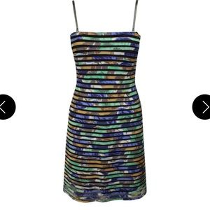 BCBG MAXAZRIA strapless striped dress, slim fit